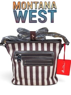 Montana West Adjustable Crossbody w/ Front Zip Pockets NWT!